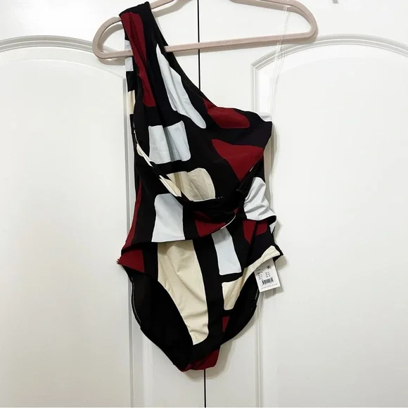 NWT Anthropologie JETS Zarla One Shoulder One Piece Swimsuit - Picture 8 of 10